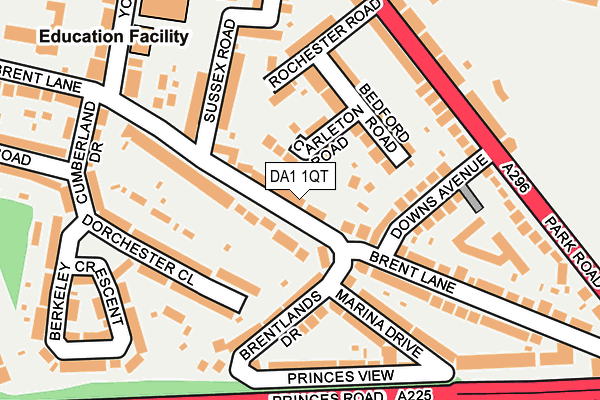 DA1 1QT map - OS OpenMap – Local (Ordnance Survey)