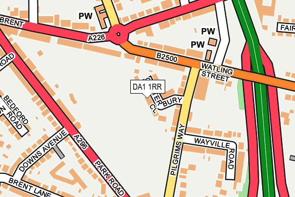 DA1 1RR map - OS OpenMap – Local (Ordnance Survey)