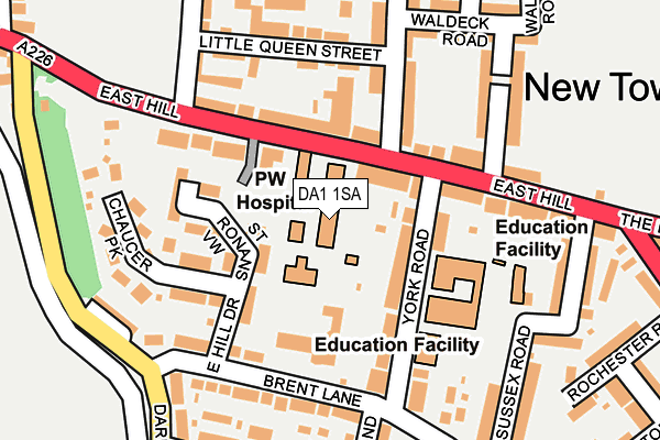DA1 1SA map - OS OpenMap – Local (Ordnance Survey)