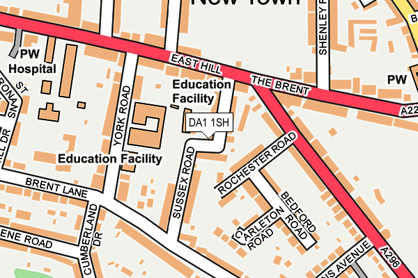 DA1 1SH map - OS OpenMap – Local (Ordnance Survey)