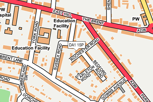 DA1 1SP map - OS OpenMap – Local (Ordnance Survey)