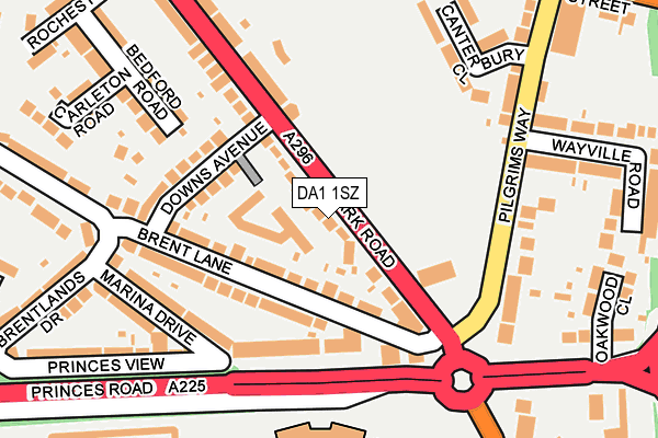 DA1 1SZ map - OS OpenMap – Local (Ordnance Survey)