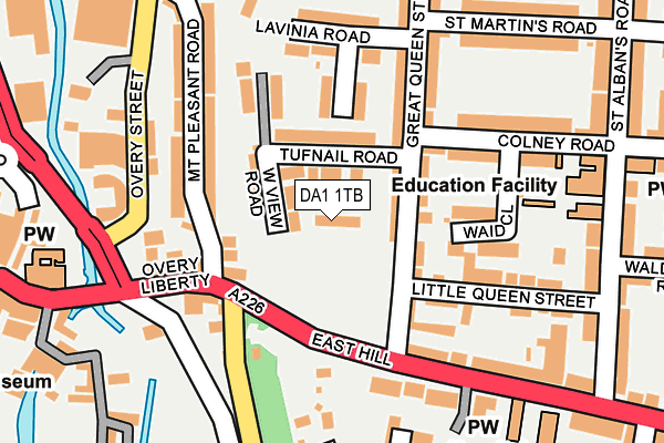 DA1 1TB map - OS OpenMap – Local (Ordnance Survey)