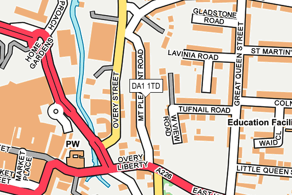 DA1 1TD map - OS OpenMap – Local (Ordnance Survey)