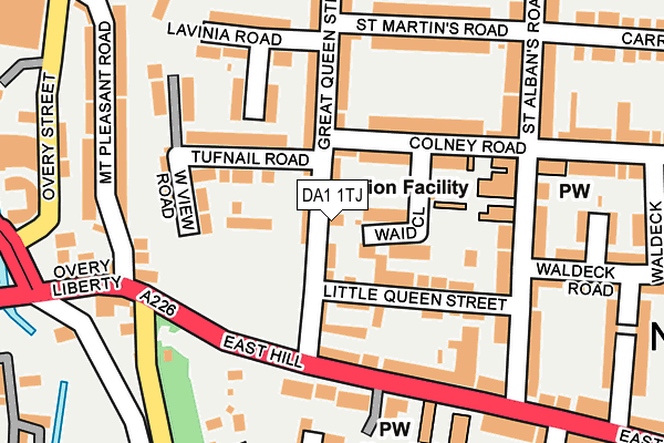 DA1 1TJ map - OS OpenMap – Local (Ordnance Survey)