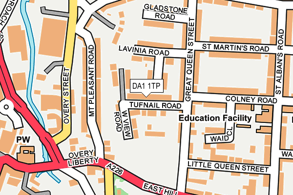 DA1 1TP map - OS OpenMap – Local (Ordnance Survey)