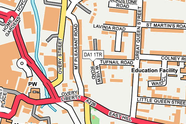 DA1 1TR map - OS OpenMap – Local (Ordnance Survey)