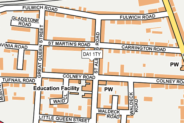 DA1 1TY map - OS OpenMap – Local (Ordnance Survey)