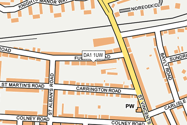 DA1 1UW map - OS OpenMap – Local (Ordnance Survey)