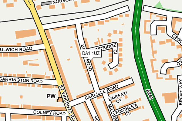 DA1 1UZ map - OS OpenMap – Local (Ordnance Survey)