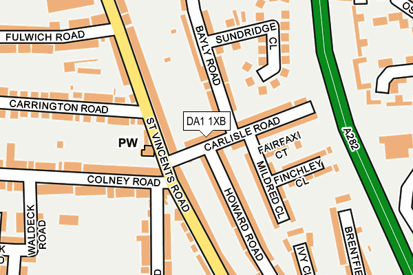 DA1 1XB map - OS OpenMap – Local (Ordnance Survey)