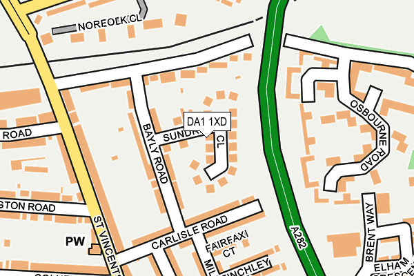 DA1 1XD map - OS OpenMap – Local (Ordnance Survey)