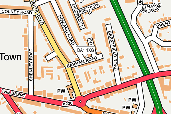 DA1 1XG map - OS OpenMap – Local (Ordnance Survey)