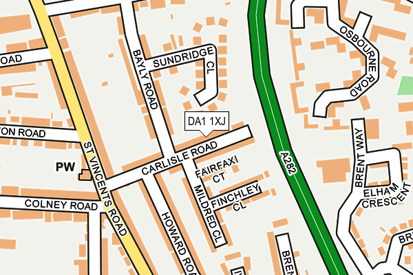 DA1 1XJ map - OS OpenMap – Local (Ordnance Survey)