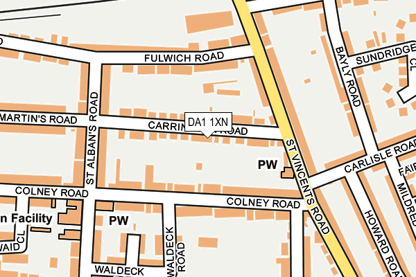 DA1 1XN map - OS OpenMap – Local (Ordnance Survey)