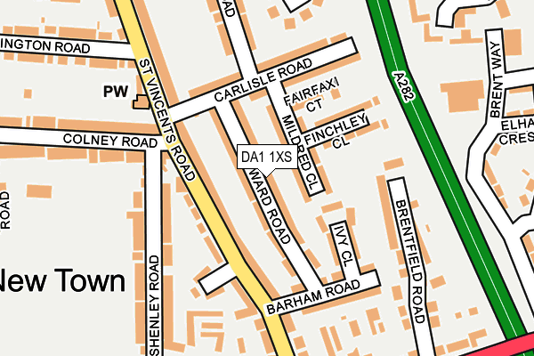 DA1 1XS map - OS OpenMap – Local (Ordnance Survey)