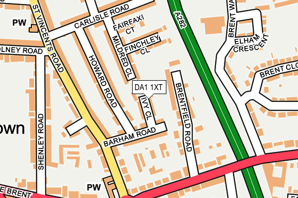 DA1 1XT map - OS OpenMap – Local (Ordnance Survey)