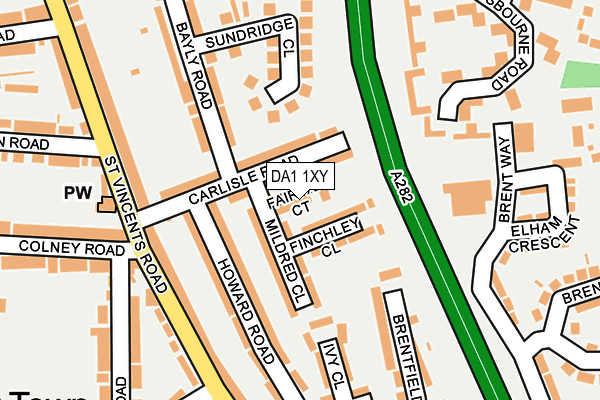 DA1 1XY map - OS OpenMap – Local (Ordnance Survey)