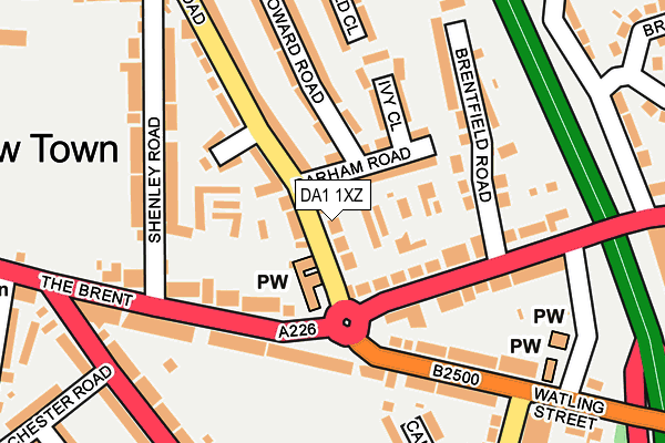 DA1 1XZ map - OS OpenMap – Local (Ordnance Survey)
