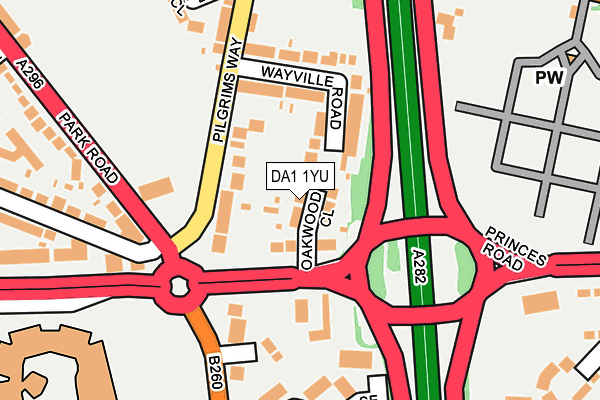 DA1 1YU map - OS OpenMap – Local (Ordnance Survey)