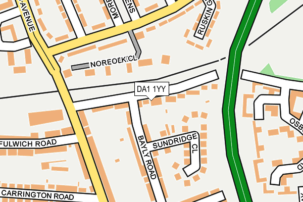 DA1 1YY map - OS OpenMap – Local (Ordnance Survey)
