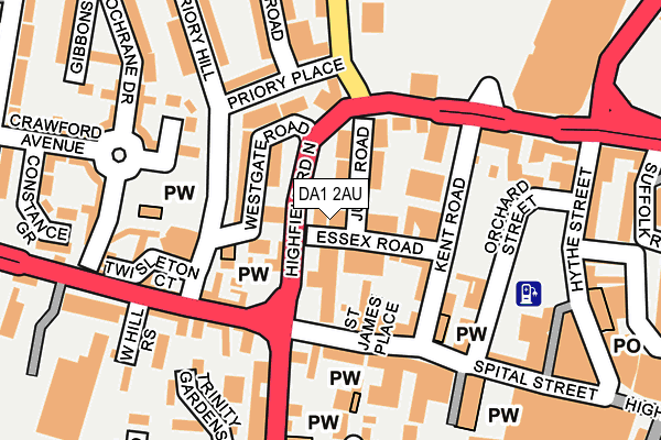 Map of PRIVATE AMBULANCE HIRE LTD at local scale