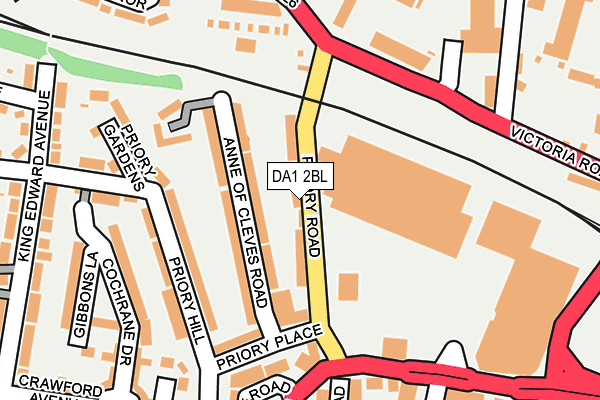 DA1 2BL map - OS OpenMap – Local (Ordnance Survey)