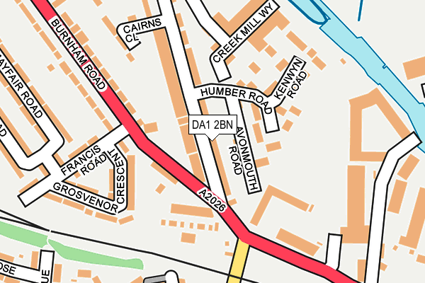 DA1 2BN map - OS OpenMap – Local (Ordnance Survey)