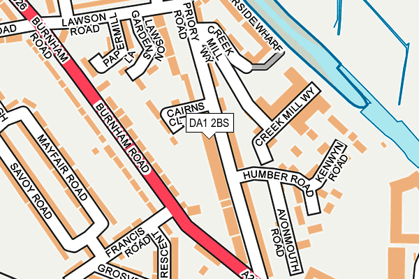 DA1 2BS map - OS OpenMap – Local (Ordnance Survey)