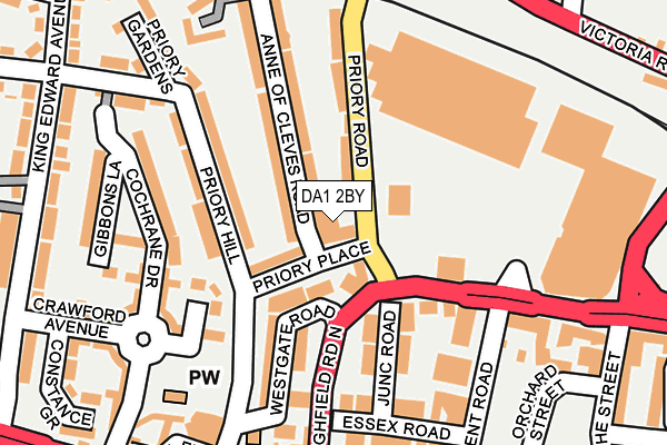 DA1 2BY map - OS OpenMap – Local (Ordnance Survey)