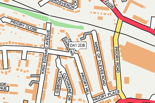 DA1 2DB map - OS OpenMap – Local (Ordnance Survey)