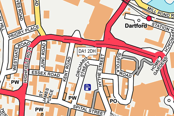 DA1 2DH map - OS OpenMap – Local (Ordnance Survey)
