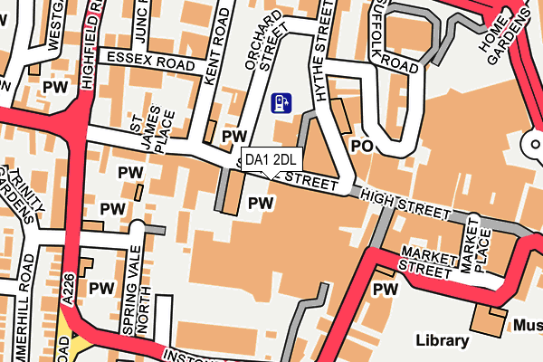 DA1 2DL map - OS OpenMap – Local (Ordnance Survey)