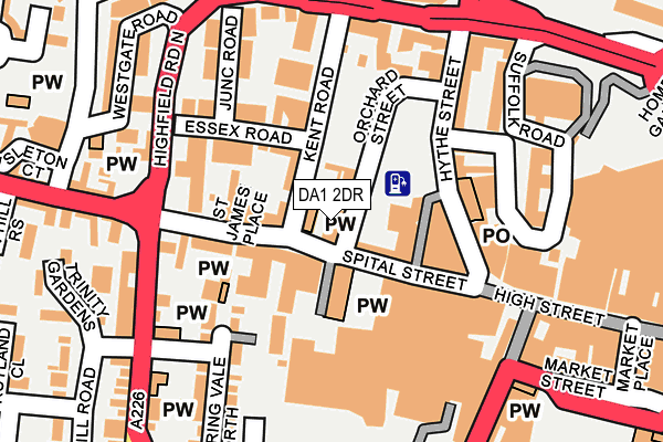 DA1 2DR map - OS OpenMap – Local (Ordnance Survey)