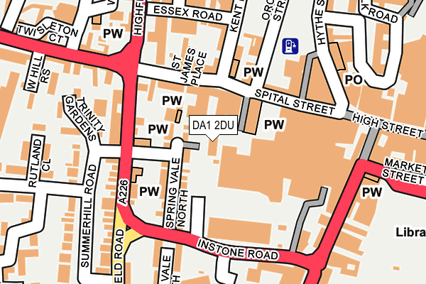 DA1 2DU map - OS OpenMap – Local (Ordnance Survey)