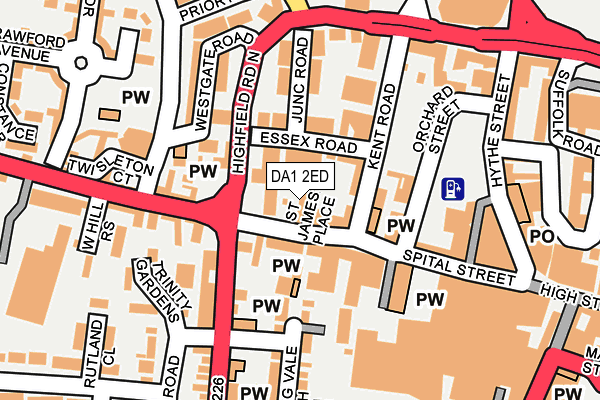 DA1 2ED map - OS OpenMap – Local (Ordnance Survey)