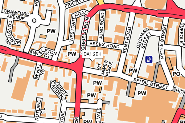 DA1 2EH map - OS OpenMap – Local (Ordnance Survey)