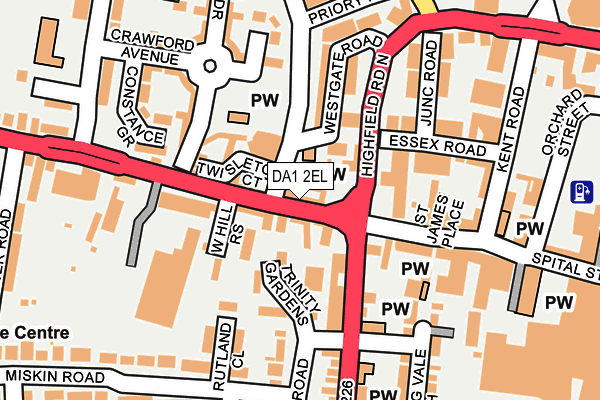 DA1 2EL map - OS OpenMap – Local (Ordnance Survey)
