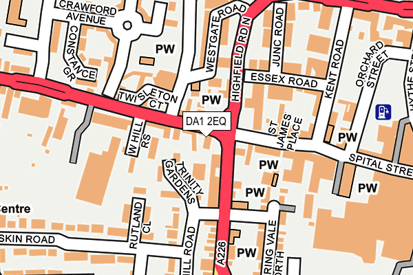 DA1 2EQ map - OS OpenMap – Local (Ordnance Survey)