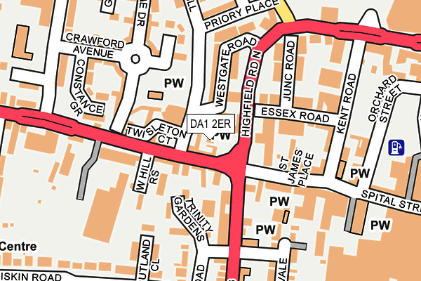 DA1 2ER map - OS OpenMap – Local (Ordnance Survey)