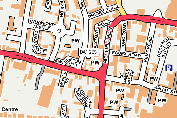 DA1 2ES map - OS OpenMap – Local (Ordnance Survey)