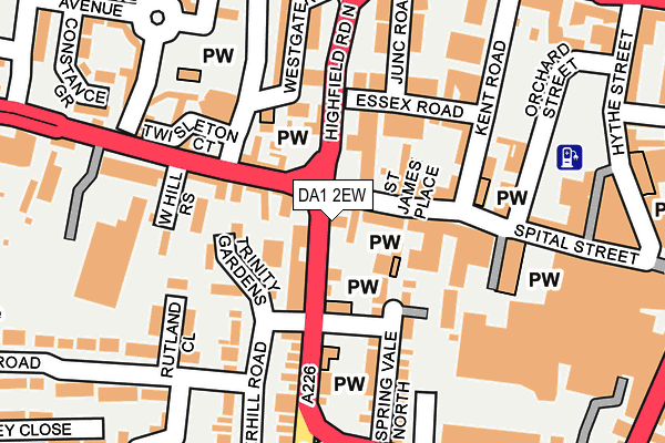 DA1 2EW map - OS OpenMap – Local (Ordnance Survey)