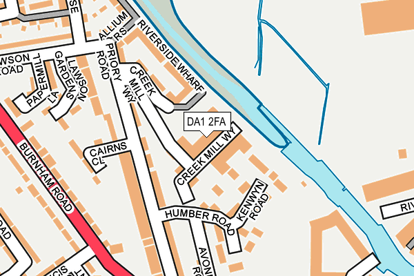 DA1 2FA map - OS OpenMap – Local (Ordnance Survey)