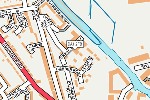 DA1 2FB map - OS OpenMap – Local (Ordnance Survey)