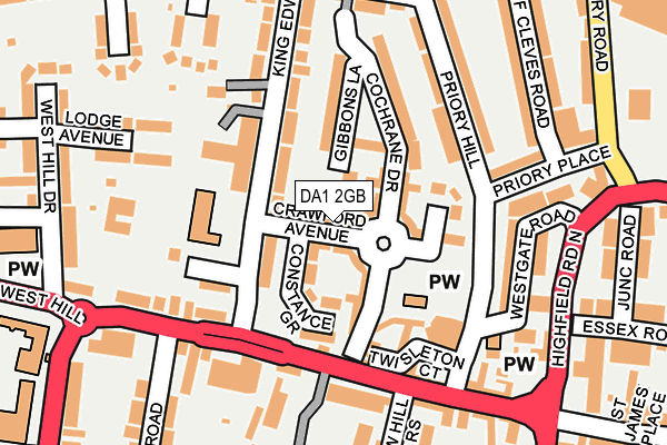 DA1 2GB map - OS OpenMap – Local (Ordnance Survey)