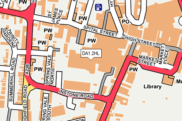 DA1 2HL map - OS OpenMap – Local (Ordnance Survey)