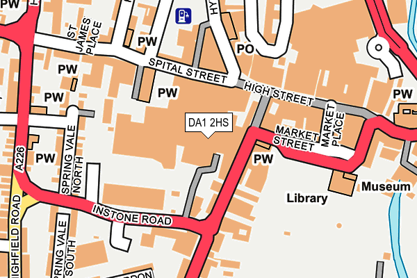 DA1 2HS map - OS OpenMap – Local (Ordnance Survey)