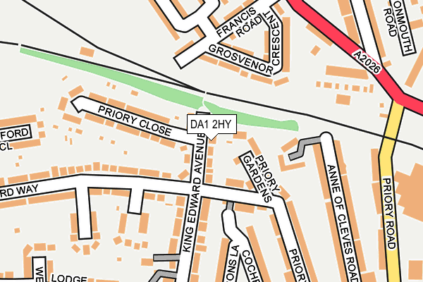 DA1 2HY map - OS OpenMap – Local (Ordnance Survey)