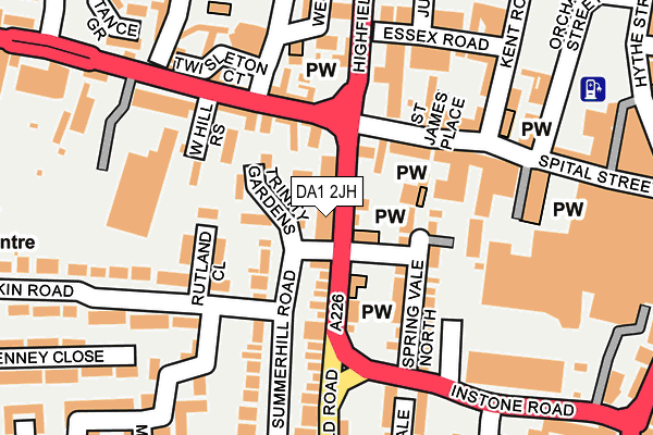 DA1 2JH map - OS OpenMap – Local (Ordnance Survey)