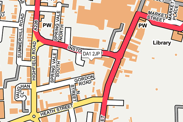 DA1 2JP map - OS OpenMap – Local (Ordnance Survey)